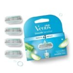 Gillette Venus Smooth 4's Pack Razor Blade Cartridges with Aloe Extracts