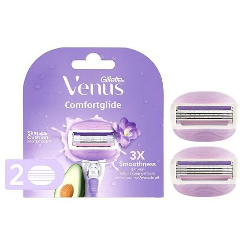 SQ101601_c51b5b36-3184-4336-b664-0db1198eead5 Gillette Venus Comfortglide Razor Blade Refills (2 Cartridges) - Image 1