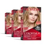 Revlon ColorSilk Permanent Hair Color, 100% Gray Covera Revlon ColorSilk Permanent Hair Color, 100% Gray Coverage Dye Kit, Ammonia-Free, Keratin and Amino Acids, Blonde Shades, 73ge Dye Kit, Ammonia-Free, Keratin and Amino Acids, Blonde Shades, 73