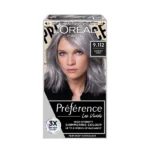 Loreal Preference Les Vivid Permanent Hair Colour-9.112 Smokey Grey
